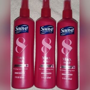3  NEW Suave Max Hold Hairspray Non Aerosol Long Lasting Hold Pump 11oz Lot of 3